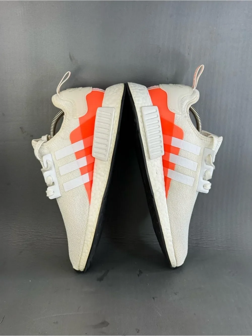 Adidas NMD_R1 'White Solar Red' athletic sneaker shoes men’s size 11